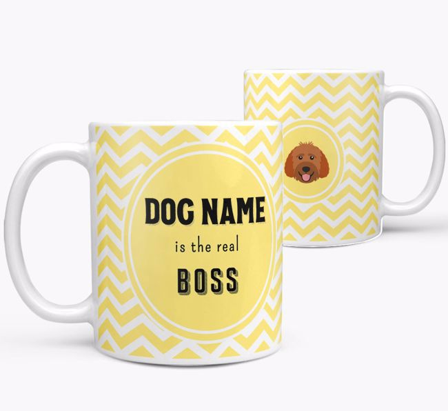 Personalised 'Real Boss' Mug with {breedFullName} Icon